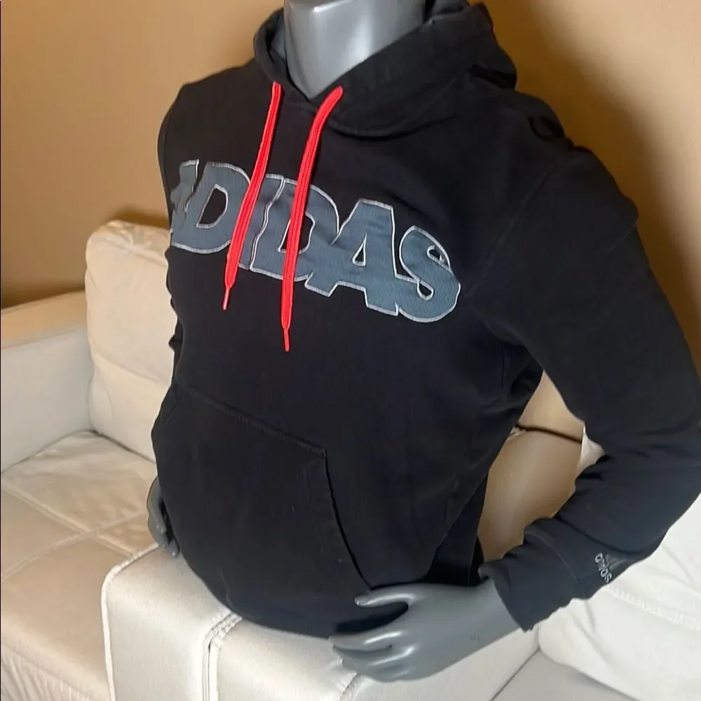 Adidas Men’s Black Sweatshirt Hoodie Size Medium